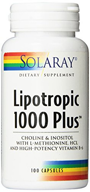 Solaray Lipotropic 1000 Plus Vitamin Capsules   100 Count