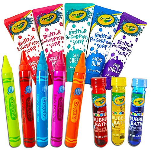 Crayola Bath Super Set -- 5 Crayola Bath Paint Soap Tubes, 5 Bath Pens, 3 Bubble Bath Tubes (13 Pc Set)