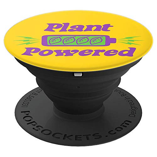 Plant Powered Retro Vegan Vegetarian Fitness Workout Gift PopSockets Grip and Stand for Phones and Tablets Plant Powered Retro Vegan Vegetarian Fitness Workout Gift PopSockets Grip and Stand for Phones and Tablets