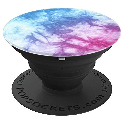 Tie Dye Pattern Pink Blue and Purple Tie Dye PopSockets Grip and Stand for Phones and Tablets