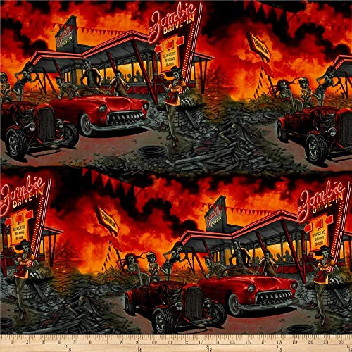 Alexander Henry Nicole s Prints Zombie Drive in  Yard  Apocalypse