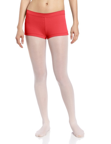 Capezio Women s Team Basic Boy Cut Low Rise Short  Red  Medium