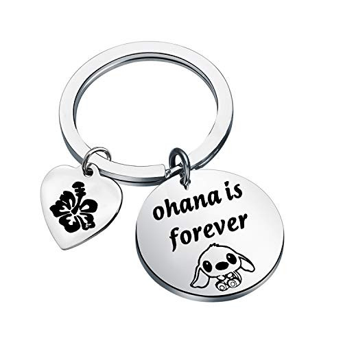 AKTAP Ohana Keychain Ohana is Forever Hibiscus Flower Charm Gift Ohana Jewelry Ohana Keychain AKTAP Ohana Keychain Ohana is Forever Hibiscus Flower Charm Gift Ohana Jewelry Ohana Keychain