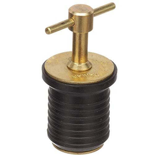 CLBB Invincible Marine 1 Inch Stainless Steel Brass Handle T HandleTwist Drain Plug