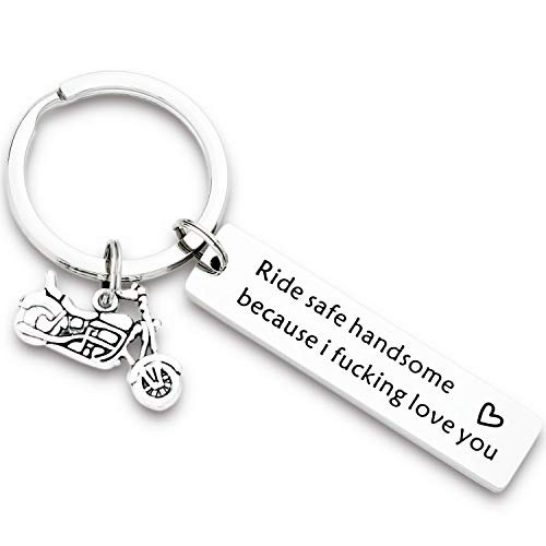 Motorcycle Keychain Jewelry Gift Ride Safe Handsome Because I Love You Motorcycle Biker Jewelry Motorcycle Keychain Jewelry Gift Ride Safe Handsome Because I Love You Motorcycle Biker Jewelry