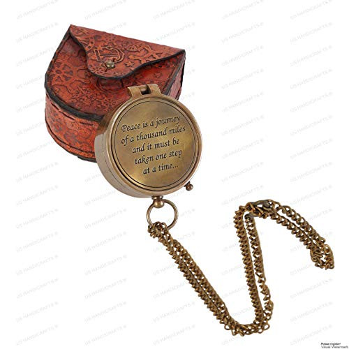 US HANDICRAFTS Peace is a Journey of Thousand Miles Engraved Handmade Compass Confirmation Gift Ideas Baptism Gifts US HANDICRAFTS Peace is a Journey of Thousand Miles Engraved Handmade Compass Confirmation Gift Ideas Baptism Gifts