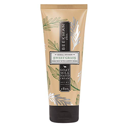 Beekman 1802 Hand Cream Sweet Grass Moisturizing Goat Milk Based Hand Cream for Dry Skin Naturally Rich in Lactic Acid Vitamins Cruelty Free Bodycare 3 4 oz Beekman 1802 Hand Cream Sweet Grass Moisturizing Goat Milk Based Hand Cream for Dry Skin Naturally Rich in Lactic Acid Vitamins Cruelty Free Bodycare 3 4 oz