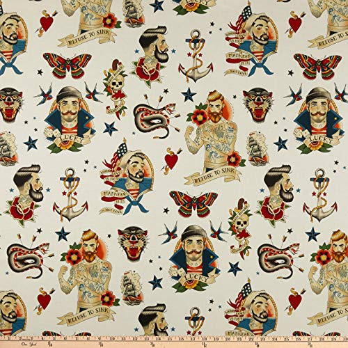 Alexander Henry s Anchors Away Quilt Fabric Tea Quilt Fabric By The Yard Alexander Henry s Anchors Away Quilt Fabric Tea Quilt Fabric By The Yard