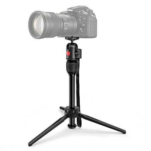 Mini Tripod Stand, Adjustable Tabletop Tripod With Swivel Ball for Phone, Gopro, DSLR Camera, Portable Aluminum Alloy Portable Stand for Pico Projector, Pocket Projector
