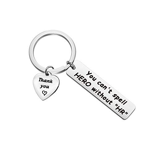AKTAP HR Gift You Cant Spell Hero Without HR Human Resources Keychain HR Director Jewelry Thank You Gift for HR Manager  HR Keychain