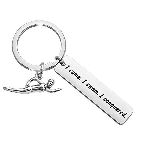 CHOORO Swimming Lover Gift Home is Where The Pool is Swimming Keychain Swim Team Gift came swam conquered CHOORO Swimming Lover Gift Home is Where The Pool is Swimming Keychain Swim Team Gift came swam conquered