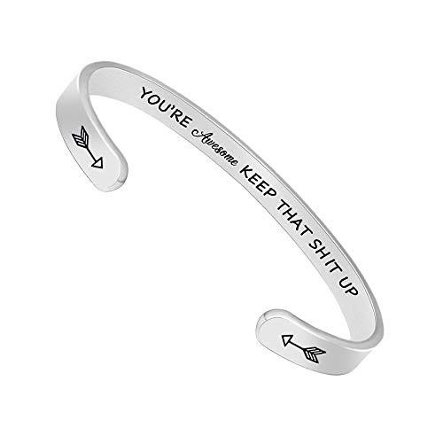 Bracelets for Women Inspirational Gifts for Women Her Mom Cuff Bangle Friendship Bracelet Mantra Birthday Jewelry with Gift Box Bracelets for Women Inspirational Gifts for Women Her Mom Cuff Bangle Friendship Bracelet Mantra Birthday Jewelry with Gift Box