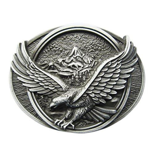 New Vintage Style Western Eagle In Flight Oval Belt Buckle