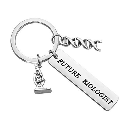 TGBJE Biologist Gift Future Biologist Keychain Biology Graduate Gift Microscope Keychain Future Biologist