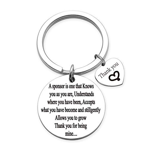 Confirmation Sponsor Keychain A Sponsor is One That Knows You As You are Appreciation Sponsor Gifts Thank You Jewelry