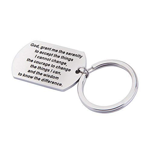 MAOFAED God Grant Me The Serenity Prayer Keychain Religious Jewelry Gift Faith Keychain God grant me the serenity keychain MAOFAED God Grant Me The Serenity Prayer Keychain Religious Jewelry Gift Faith Keychain God grant me the serenity keychain