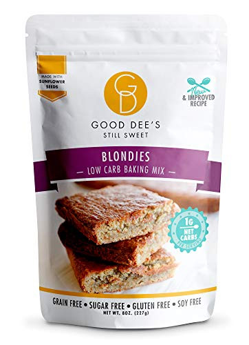 Good Dees Blondie Brownie Mix   Low Carb Baking Mix  1g Net Carbs  12 Servings    Sugar Free  Gluten Free  Grain Free  Nut Free  Soy Free   IMO Free   Diabetic  Atkins   WW Friendly