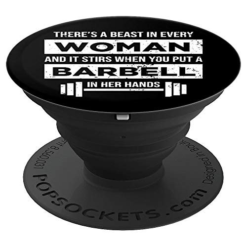 Funny Gym Women Weightlifting Beast PopSockets Grip and Stand for Phones and Tablets Funny Gym Women Weightlifting Beast PopSockets Grip and Stand for Phones and Tablets