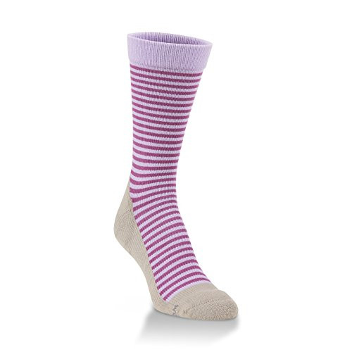 World s Softest Socks Sensitive Fit Support Crew  Purple Stripe