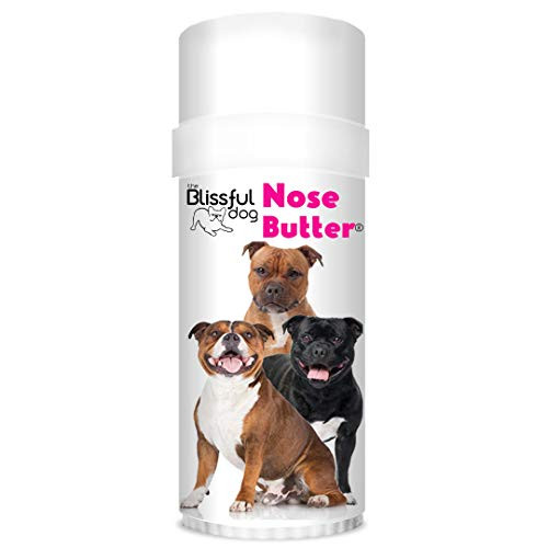 The Blissful Dog Staffordshire Pitbull Terrier Unscented Nose Butter   Dog Nose Butter  2 Ounce