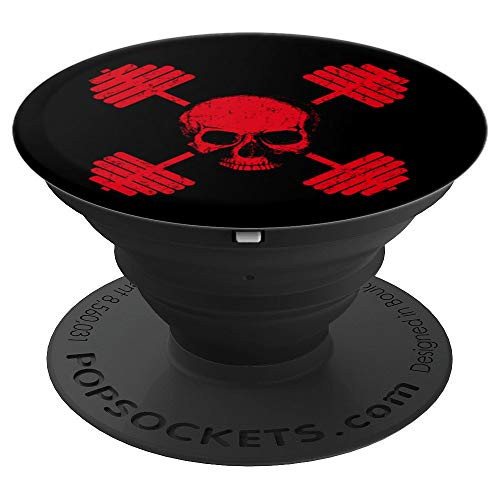 Weightlifting Bodybuilder Skull Weights design PopSockets Grip and Stand for Phones and Tablets Weightlifting Bodybuilder Skull Weights design PopSockets Grip and Stand for Phones and Tablets