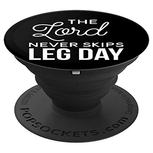 Funny Christian Workout Leg Day PopSockets Grip and Stand for Phones and Tablets