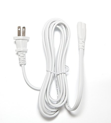 OMNIHIL (White) 5 Foot Long AC Power Cord Compatible with Hello Kitty Mini Fridge