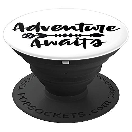 Cute Adventure Awaits Arrow Design Camping Outdoors Gift PopSockets Grip and Stand for Phones and Tablets