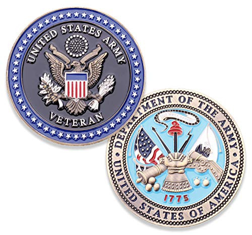 Army Veteran Challenge Coin   US Army Military Collectible Challenge Coin   Officially Licensed   Designed by U S  Military Veterans