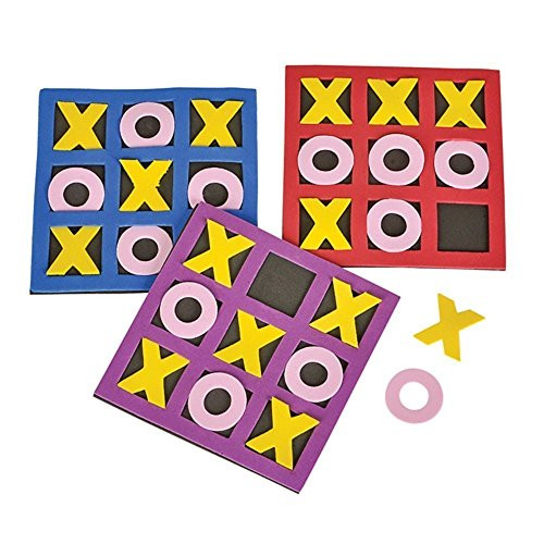 Rhode Island Novelty 5" x 5" Kids Foam Tic Tac Toe (25 Pack)