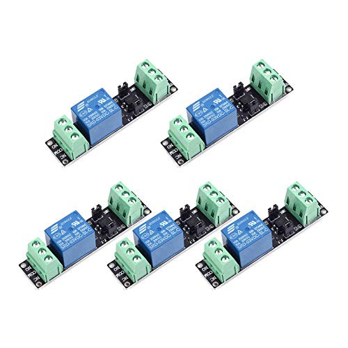 Onyehn 1 Channel DC 3V Relay High Level Driver Module Optocoupler Relay Module Isolated Drive Control Board for Arduino  Pack of 5