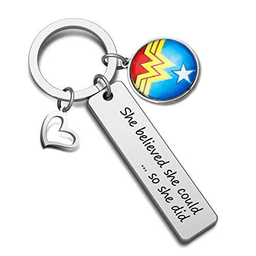 G Ahora Wonder Woman Keychain Bracelet She Believe She Could Jewelry Wonder Woman Classic Logo Wonder Woman Gifts for Movie Fans she Believe 2woder KR
