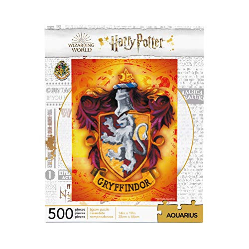 AQUARIUS Harry Potter Puzzle Gryffindor Crest  500 Piece Jigsaw Puzzle    Officially Licensed Harry Potter Merchandise   Collectibles   Glare Free   Precision Fit   Virtually No Puzzle Dust   14x19in