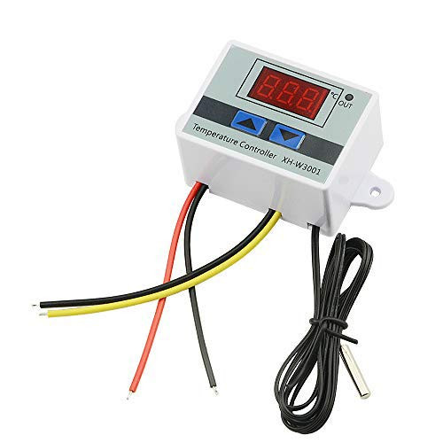 XLX XH W3001 DC 110V 220V 1500W 10A Microcomputer Digital Temperature Controller Digital Display Thermostat Control Switch and NTC 10K Thermistor Sensors Digital Temperature Probe