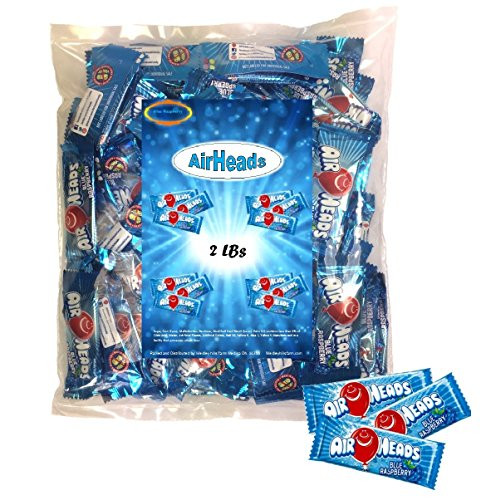 AirHeads Mini 2 Lbs Blue Raspberry Taffy Individually Wrapped