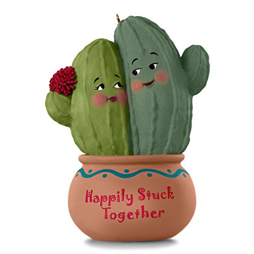 Hallmark Keepsake Christmas Ornament 2018 Year Dated, Our First Christmas, Happily Stuck Together Cactus Hallmark Keepsake Christmas Ornament 2018 Year Dated, Our First Christmas, Happily Stuck Together Cactus
