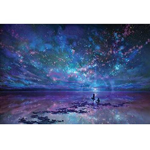 QTIVY Jigsaw Puzzles 1000 Pieces Wooden Jigsaw Puzzles for Adults Starry Sky and Ocean Scenery Landscape Jigsaw Puzzles Entertainment DIY Toys for Creative Gift Home Decor