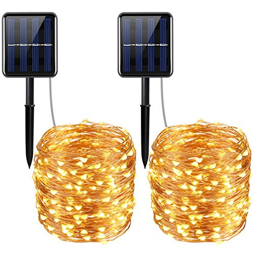 AMIR Solar Powered String Lights, 200 LED Copper Wire Lights, 72ft 8 Modes Starry Lights, Waterproof IP65 Fairy Christmas Decorative Lights for Outdoor, Wedding, Homes, Party, Halloween (Warm White) AMIR Solar Powered String Lights, 200 LED Copper Wire Lights, 72ft 8 Modes Starry Lights, Waterproof IP65 Fairy Christmas Decorative Lights for Outdoor, Wedding, Homes, Party, Halloween (Warm White)