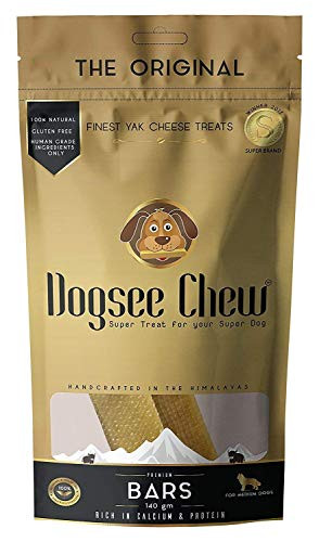 Dogsee Chew Dog Dental Chews   Long Lasting Dog Chews for Medium Dogs   Yak Cheese Flavored Himalayan Dog Chew That Will Lower The Chances of Plaque and Tartar Growth   2 Bars of Dog Chews Per Pack