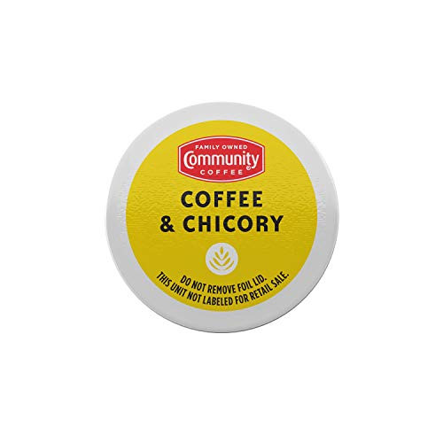 Community Coffee Coffee   Chicory 24 Count Coffee Pods  Medium Dark Roast  Compatible with Keurig 2 0 K Cup Brewers  Box of 24 Pods
