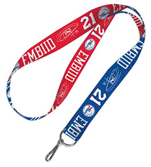 NBA Philadelphia 76ers Joel Embiid Lanyard Key Chain 20 NBA Philadelphia 76ers Joel Embiid Lanyard Key Chain 20