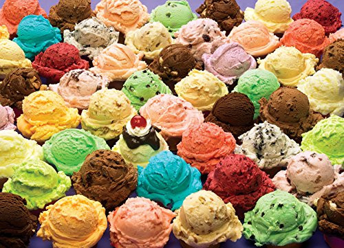 Outset Media 1000 Pieces 26.625"X19.25" Ice Cream Jigsaw Puzzle, Ice Cream
