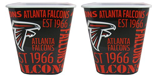 Boelter Atlanta Falcons 3 Liter Reusable Plastic Snack Bucket 2 Pack