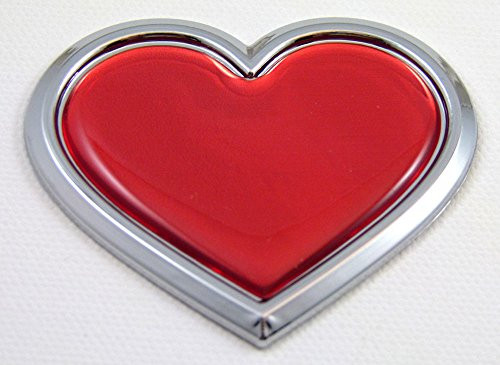 Car Chrome Decals CBHRT RED Chrome with Red Heart Chrome Emblem Car Decal 3D Sticker Badge Bumper Car Chrome Decals CBHRT RED Chrome with Red Heart Chrome Emblem Car Decal 3D Sticker Badge Bumper