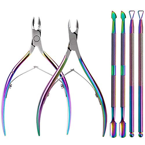 Hedume Set of 6 Nail Care Kit Cuticle Trimmer with Cuticle Pusher Cuticle Nippers Cuticle Pusher Cuticle Peeler Professional Stainless Steel Cuticle Cutter Clipper Durable Pedicure Manicure Tool Hedume Set of 6 Nail Care Kit Cuticle Trimmer with Cuticle Pusher Cuticle Nippers Cuticle Pusher Cuticle Peeler Professional Stainless Steel Cuticle Cutter Clipper Durable Pedicure Manicure Tool