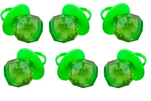 Jewel Pop Ring Shaped Hard Candy   Green Apple Flavor  36 Count