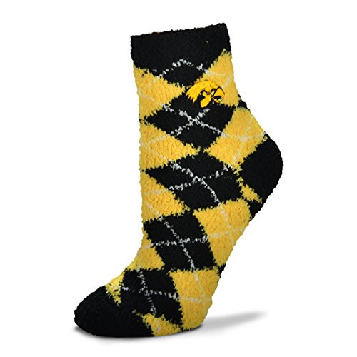 For Bare Feet NCAA Argyle Fuzzy Sleep Socks Medium Iowa Hawkeyes For Bare Feet NCAA Argyle Fuzzy Sleep Socks Medium Iowa Hawkeyes