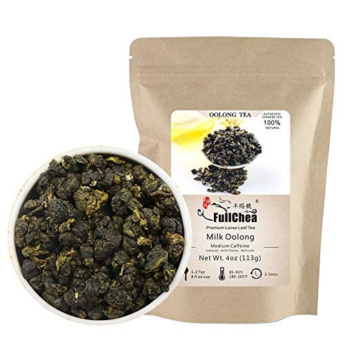 FullChea   Milk Oolong Tea   Oolong Tea Loose Leaf   Taiwan High Mountain Tea Jin Xuan Milk Oolong   Naturally Milky and Silky Aroma   Weight Loss Tea   4oz   113g