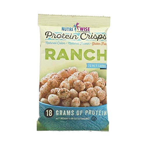 NutriWise   Ranch Protein Crisps   7 Bags   Healthy Delicious Diet Snack   Gluten Free  Low Fat  Low Sugar  Low Carb