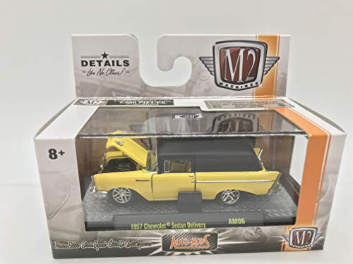 M2 Machines by M2 Collectible Auto Mods 1957 Chevy Sedan Delivery AM06 17 47 Yellow Black Top Details Like NO Other 1 of 6000 M2 Machines by M2 Collectible Auto Mods 1957 Chevy Sedan Delivery AM06 17 47 Yellow Black Top Details Like NO Other 1 of 6000